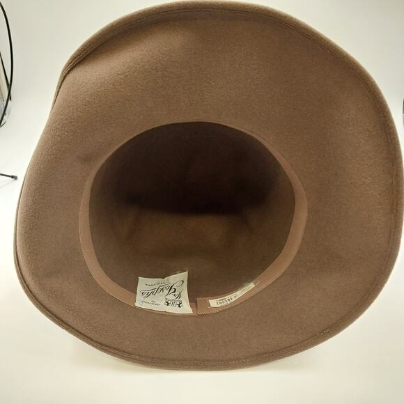 Mr Josephs Original Brown Fedora Felt Coche Hat w Multicolor Feathers New York main image 10